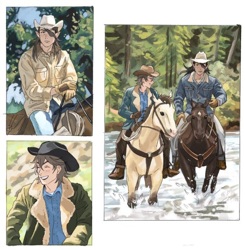 sometimes in life… you gotta draw your otp in a brokeback mountain au