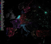 Europe mapped by languages of tweets.