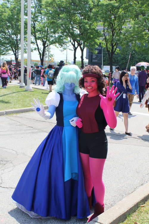 yuri-valhalla-cosplay:Our Ruby and Sapphire costumes from Anime North 2016! Which basically got me o