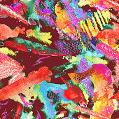 Neon Watercolor Patterns by Vialeta Novik ( x )Please don’t delete caption, as it links to the sourc