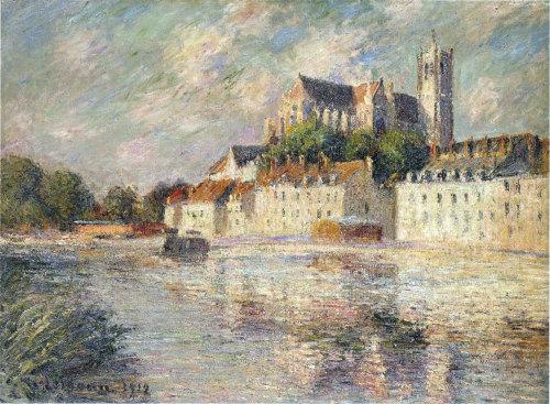 gustave-loiseau:The Auxerre Cathedral, 1912, Gustave LoiseauMedium: oil,canvas