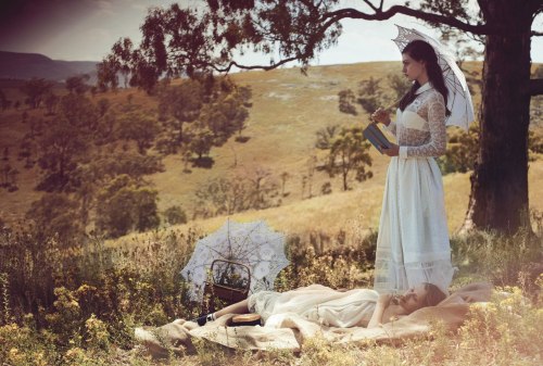 Phoebe Tonkin and Teresa Palmer for Vogue Australia, 2015.