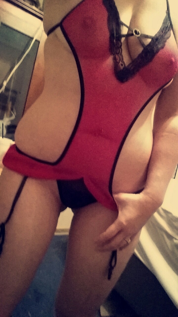 cum-princess&ndash;dick-slut:  Dressing up with some new lingerie.