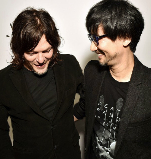  Norman Reedus and Hideo Kojima attend Fractured Worlds: The Art of DEATH STRANDING on November 05, 