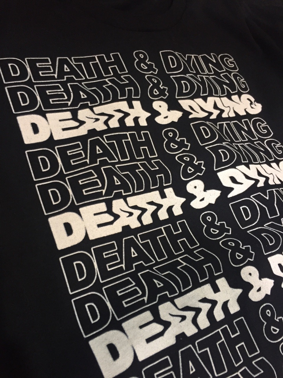 bleeply:death &amp; dying tee now comes in black! hope you guys like it ;^0