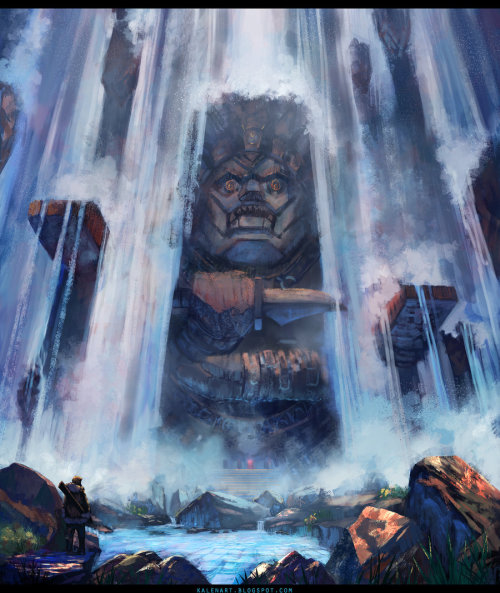 awesomedigitalart:  Statute Waterfall by k04sk