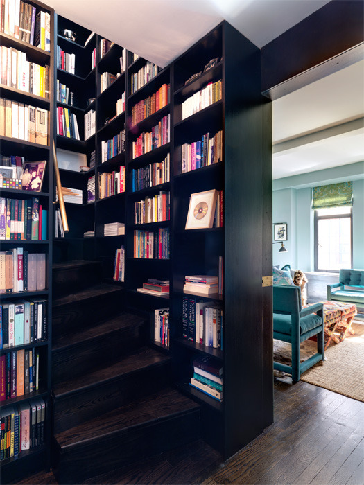 amandaonwriting:  Bookshelves as Stairs, Artists’ Residence, New York City BSC
