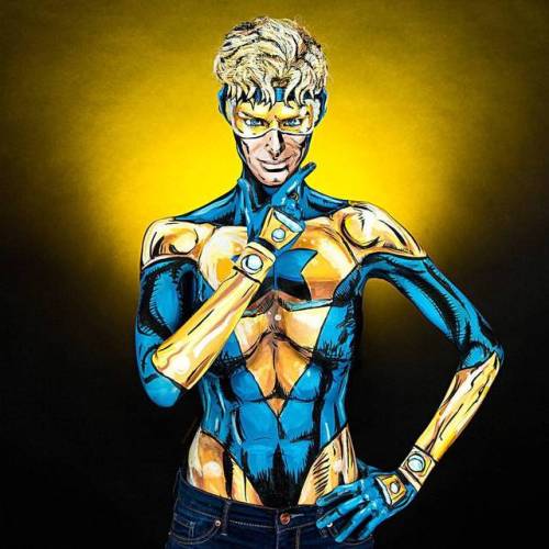 Booster Gold I painted Live on https://www.twitch.tv/kaypikefashion The Print is Available: http://