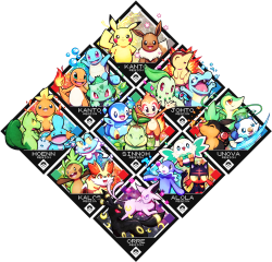 quas-quas:Pokemon Starters (added Pikachu,