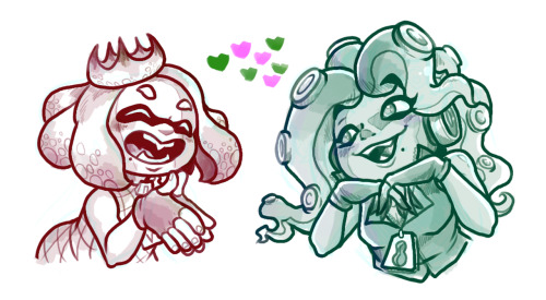 Doodle pile from this week’s art request stream!My Oc FourthMaster ‘Chef’Pearl and Marina making moo