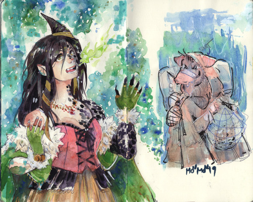 Various Critical role paintings I got around to scan!Nila (and spurt) was made last week. Caleb yest