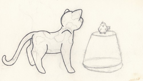 A Sketch In Honor Of The Ceiling Cat I Found A Few Years Ago And Named Sky But I Wasn't Allowed To Keep