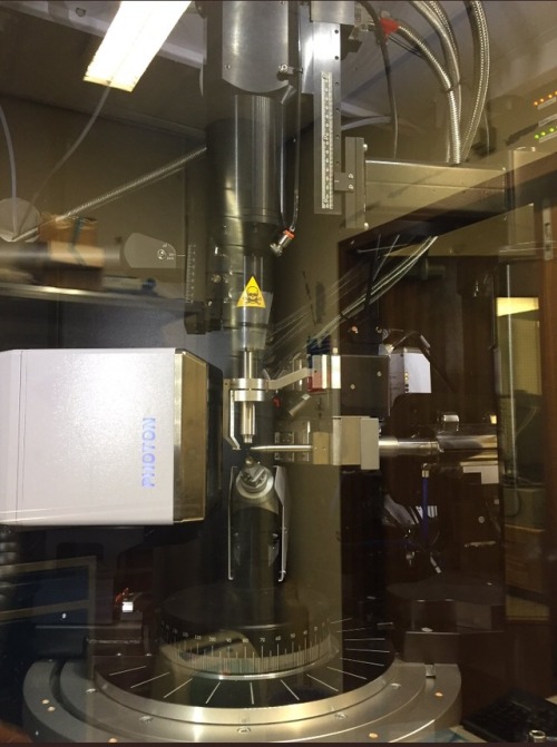 One of the in house crystallographers taught me how to use the X-ray diffractometer XRD is awesome!