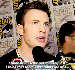 forassgard: Chris, why do you think that Captain America is the perfect hero for our times? x