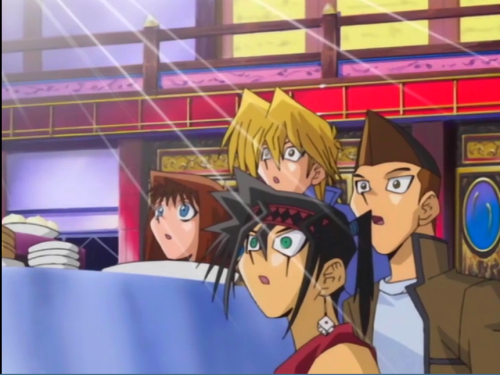 Here are some more hilarious faces from Yugi’s friends during his duel with Vivian.