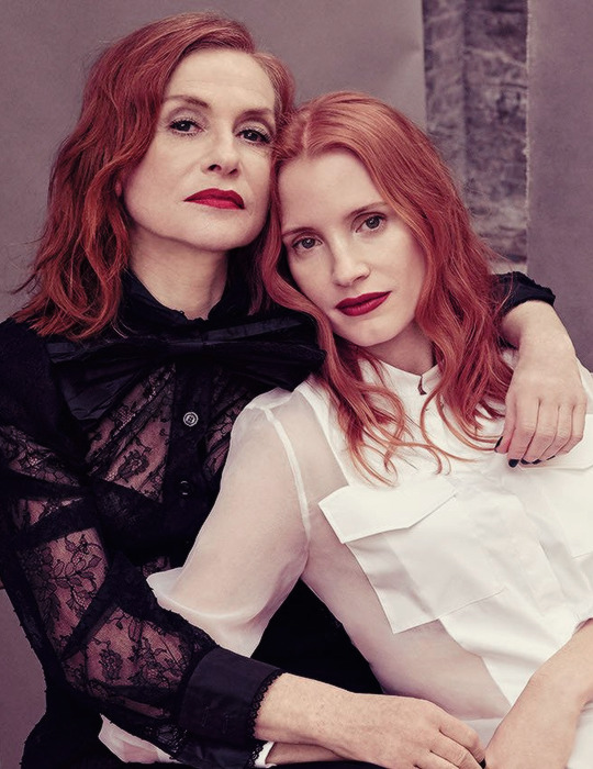 Colours Of Love Lust Life On Tumblr Isabelle Huppert And Jessica Chastain Photographed By Ruven