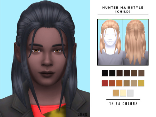 Hunter Hairstyle [Child] Hunter Hairstyle is a medium hairstyle for child sims. This hair has 15 EA 