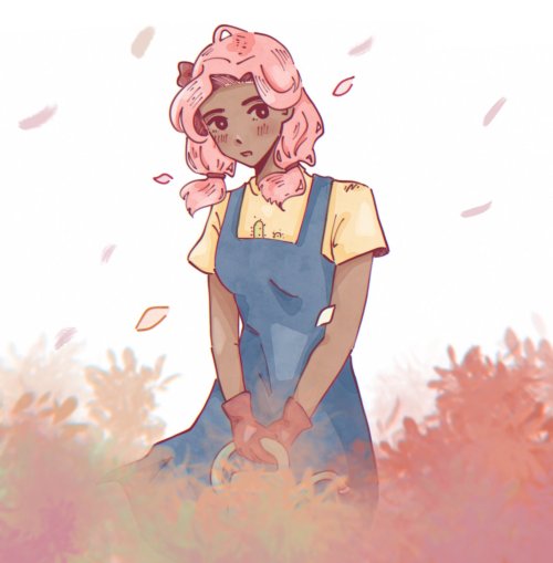 cucumberbro:my stardew farmer!! busy thinking abt her wife haley