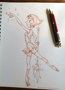 rzomchek:  Quick sketch of Pearl from Steven Universe - Strong in the real way! 