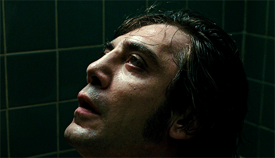 jakeledgers:     Javier Bardem   as   Anton Chigurh   in No Country for Old Men (2007)