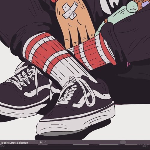 VANS Y MANO ROBOT  . . . . . . #vans #vansoldskool #illustration #graphicdesign #robot #casio #stree