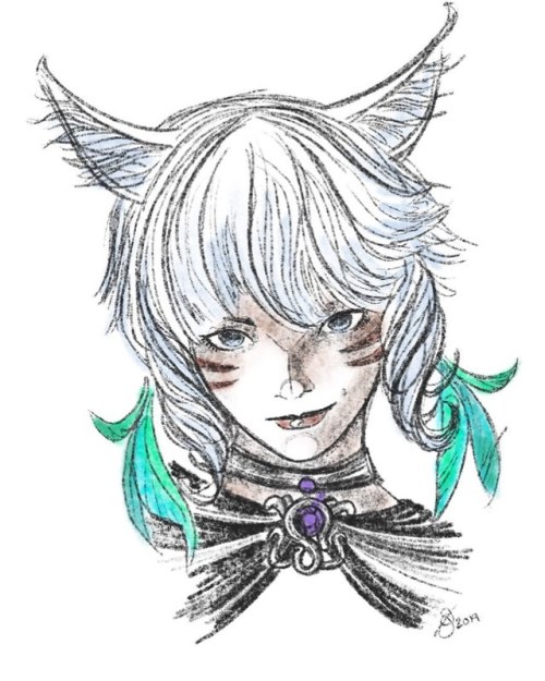 A quick 20 min sketch of Y’shtola because why not. #ffxiv #ff14 #yshtola  www.instagra