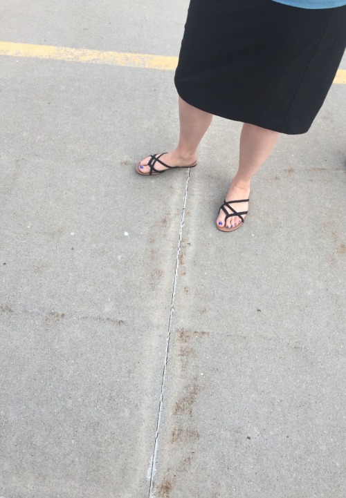 sexycandidfeet: Church parking lot - Omaha, NE