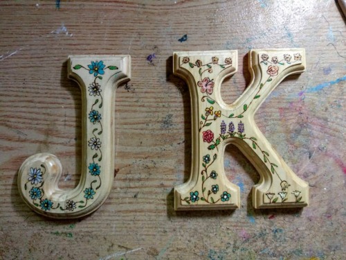 Custom ordered woodburned letters. Varnished and almost ready to go. #woodburning  www.insta