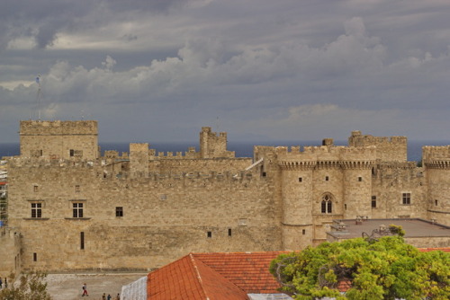 Stronghold. Trutzburg.View of the Grand Master’s Palace, Rhodes 2014.