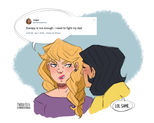 cynthacizercreates: cynthacizercreates: Quick doodle because this tweet made me think of Steph and C