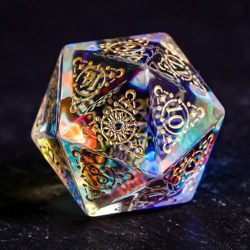 duchenegamergirl:sosuperawesome: Astrology Style Dice SetsCrystal Maggie on Etsy Omg these are GORG