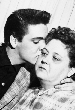 vinceveretts:   Elvis and Gladys, March 1958.