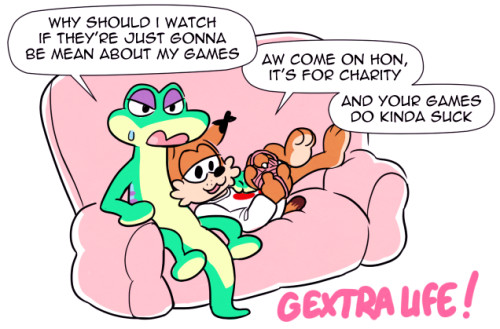 cuteosphere:  Fanart for the charity Gextra Life stream happening right now at http://www.hitbox.tv/chipcheezum ! Donations are taken at http://gextra.life 
