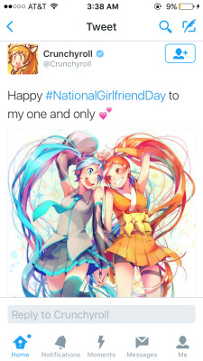 yamqguchi:  crunchyroll is a lesbian and her gf is miku 