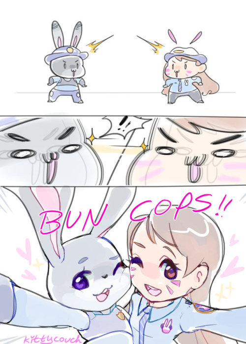 overwatch-fan-art: Bunny cops! by KittyCouch