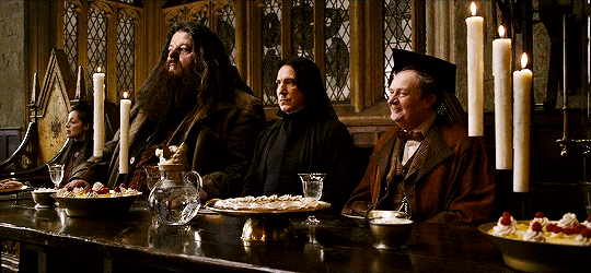 scverussnape:He teaches Potions, but he doesn’t want to - everyone knows he’s after Quirrell’s job. 
