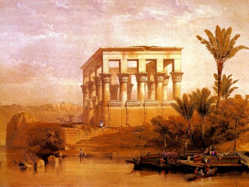 ankh-uas-djed-nefer:   Temple of Philae  by David Roberts 