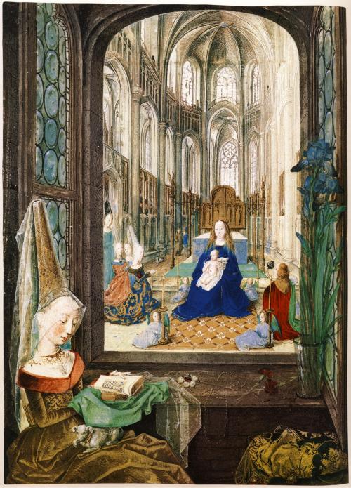 Mary of Burgundy Reading Her Book of Hours, from the Book of Hours of Mary of Burgundy, Österreichis