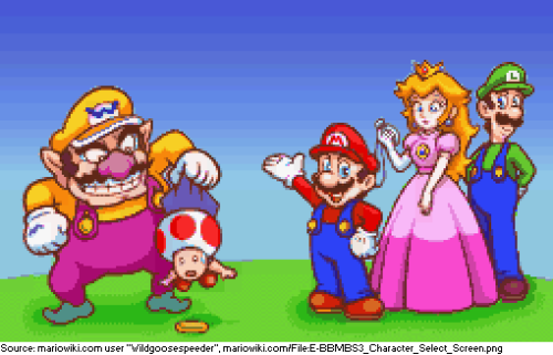 suppermariobroth:Character select screen from Excitebike: Bun Bun Mario Battle Stadium, a title for 