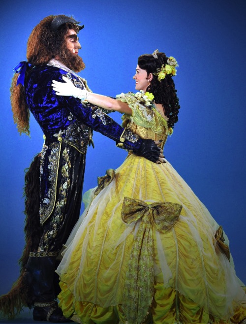 Four Different Designs For Beauty And The Beast (Disney Version):They All FeatureBelle In A Blue, Aproned