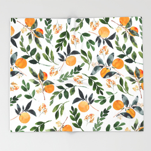 littlealienproducts:Orange Throw Blanket by greenhouseprints