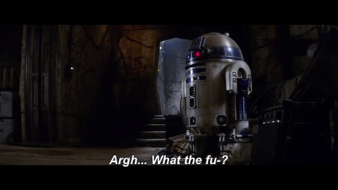 pissedoffr2:Here’s a rough translation of what the droids were saying in their reunion in Episode 7.