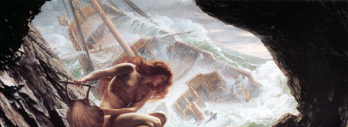 caravaggibro:Poynter, Edward John. Cave of the Storm Nymphs. Detail. 1902, 1903. Oil on canvas. Norf