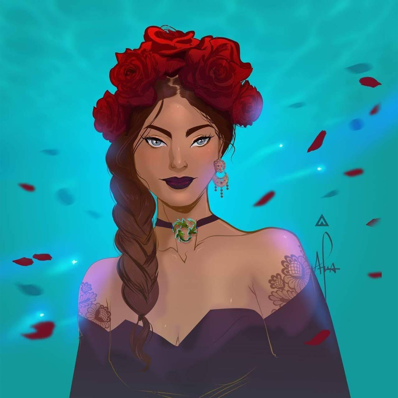 doctafoo:La Rosa. Penta Siren of the South. From Aquarius the book of Mer by Afua
