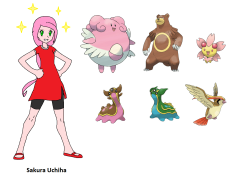 naruhinasasusakulove:  Sakura Uchiha’s Pokemon Teams!