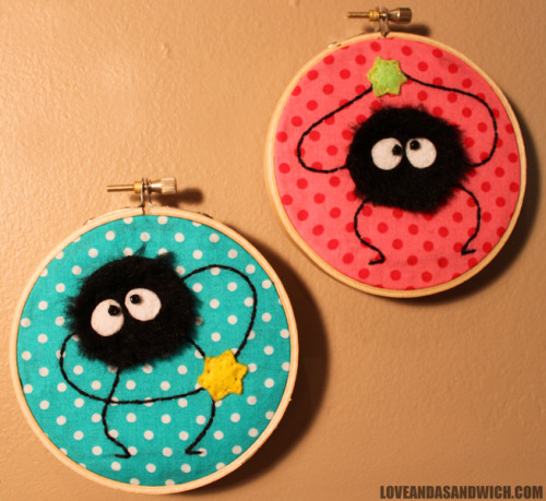 loveandasandwich: All 11 of the Studio Ghibli embroidery hoops I’ve made over the years.Hard t