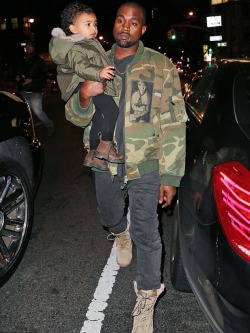 northwestdaily:  Kanye and North out for