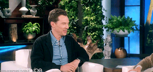 221beesplace:sherlockspeare:Benedict Cumberbatch Gets a Scare from ‘Iron Man’ (X)This is too cute.