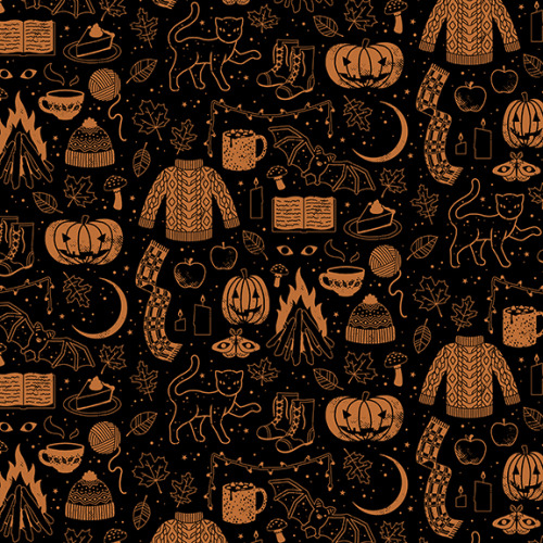 lordofmasks: Autumn Nights: Halloween | Camille Chew Two color version of this spooky, fall inspired