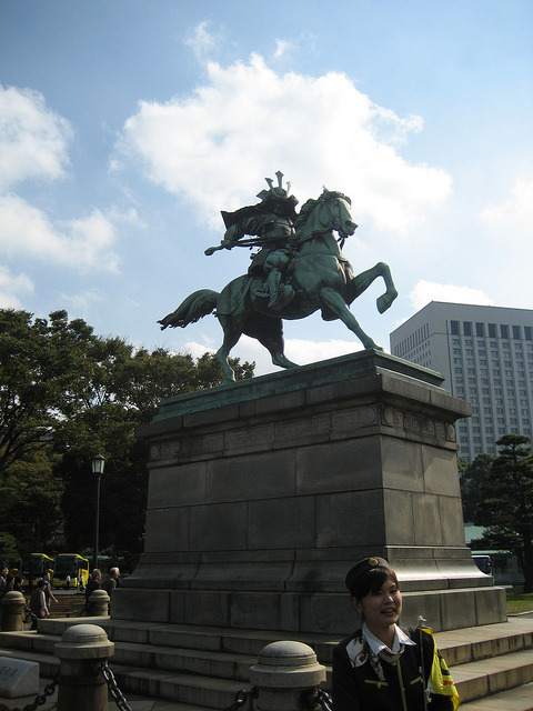 IMG_8360 on Flickr. Statue of Masashige Kusunoki in the Imperial Palace, Tokyo Japan